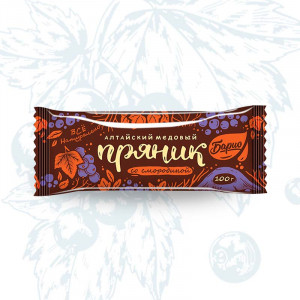Алтайский медовый пряник со смородиной 100гр.
