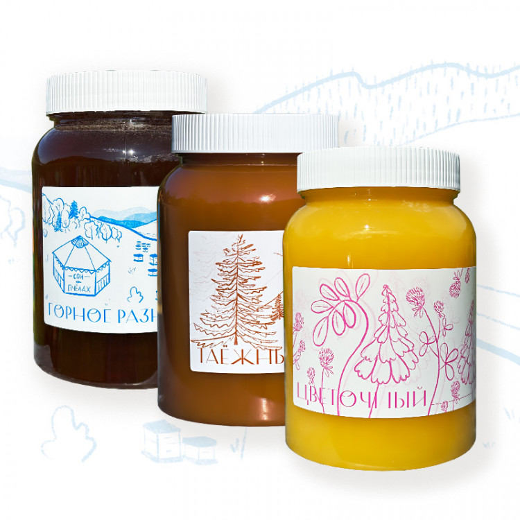 Медовая коллекция Разнотравье 3х1л.